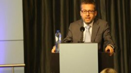 Carlos Moedas, EU commissioner for research, science and innovation speaking at the “Embedding digital into societal challenges” conference in Brussels
