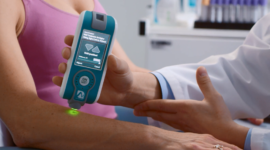 This device is the muscle tone measuring device – or myometer. Author: Myoton.com